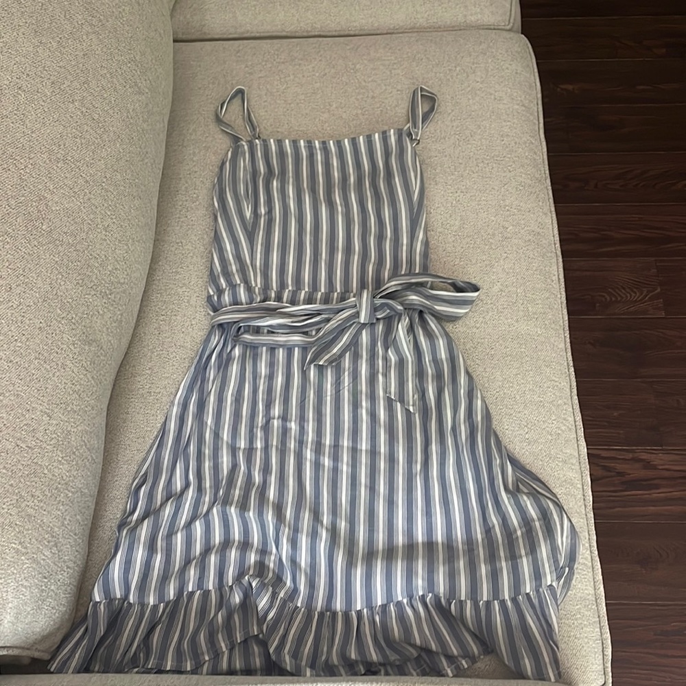 Blue and white striped, light summer dress!